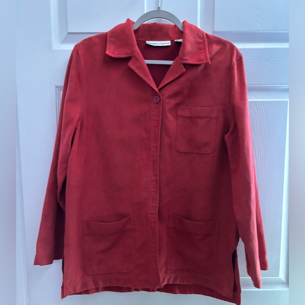 Drapers &‎ Damon's Women's Long Sleeve Top Jacket Size Large Orange/ Red